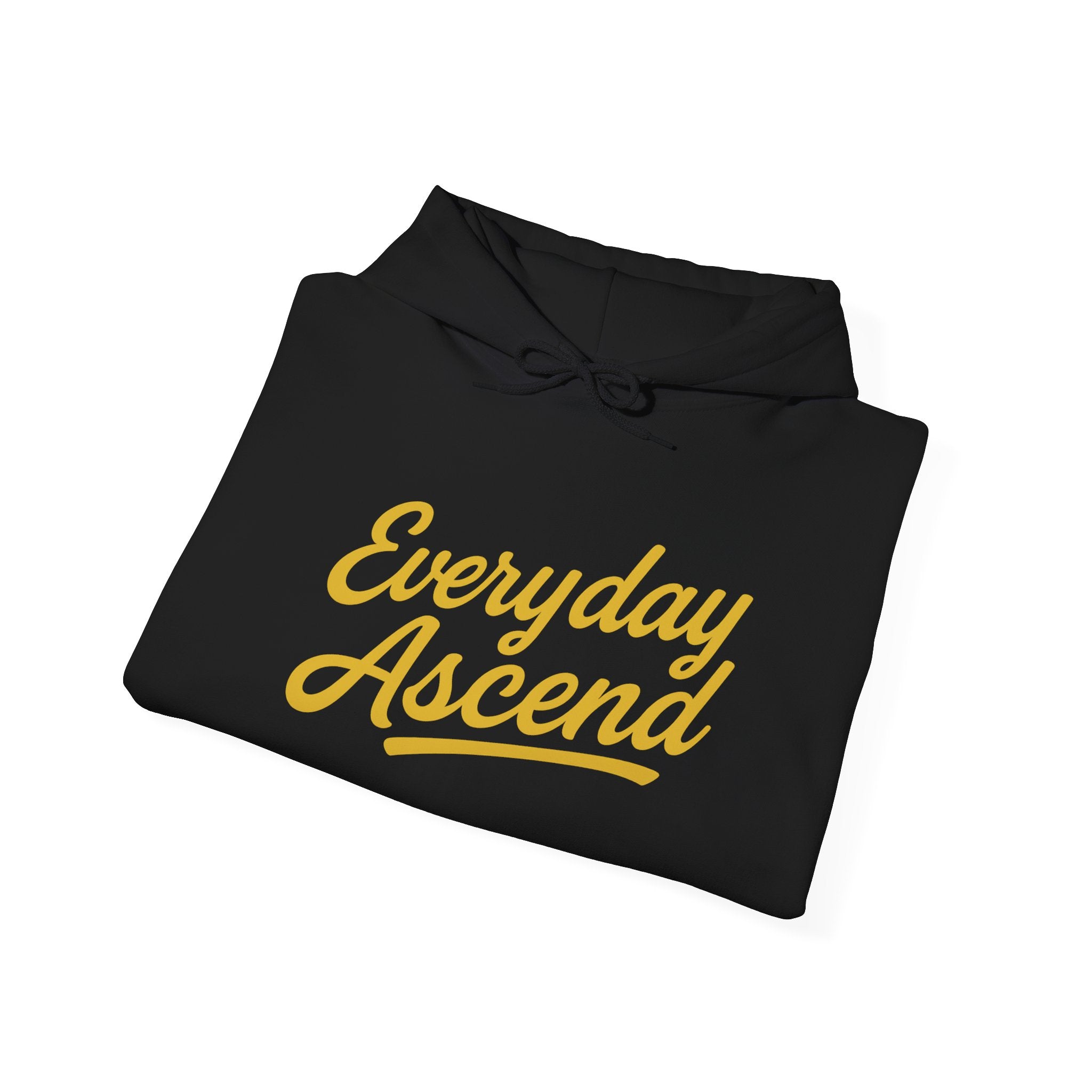 Signature Black & Gold Script Logo Everyday Ascend Hooded Sweatshirt