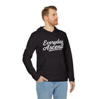 Adidas Everyday Ascend Hoodie — White Script Motivational Pullover