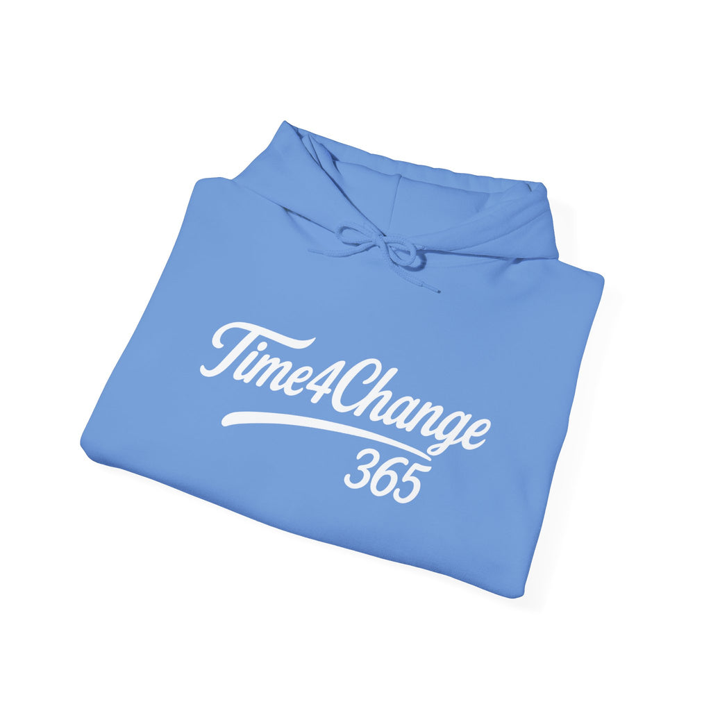 Time4Change Collab Hooded Sweatshirt, White Script Logo