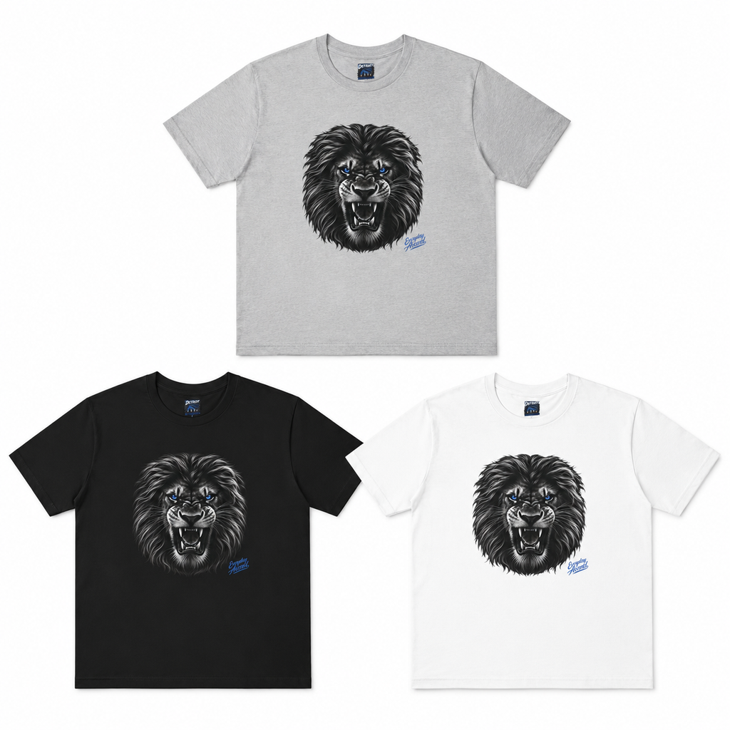 Detroit Grit Lion Collection - Tee, Crewneck & Hoodie $25 to $45