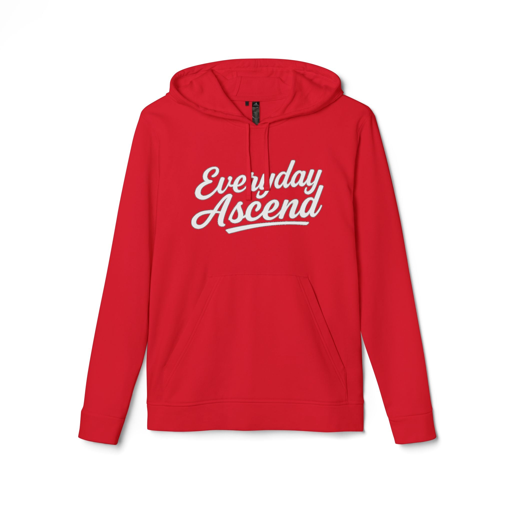 Adidas Everyday Ascend Hoodie — White Script Motivational Pullover