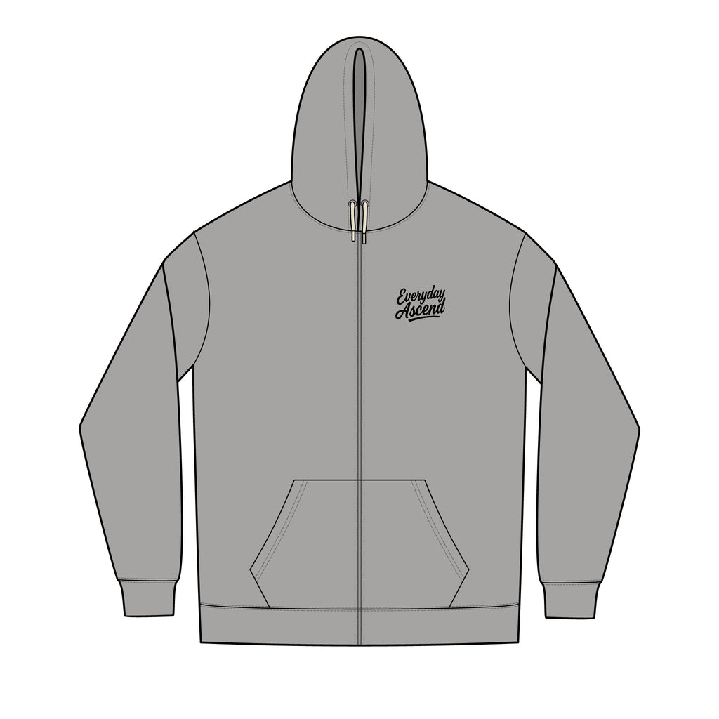 Black Signature Script Zip Hoodie