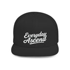 Everyday Ascend Flat Bill Snapback Hat Signature Script Logo