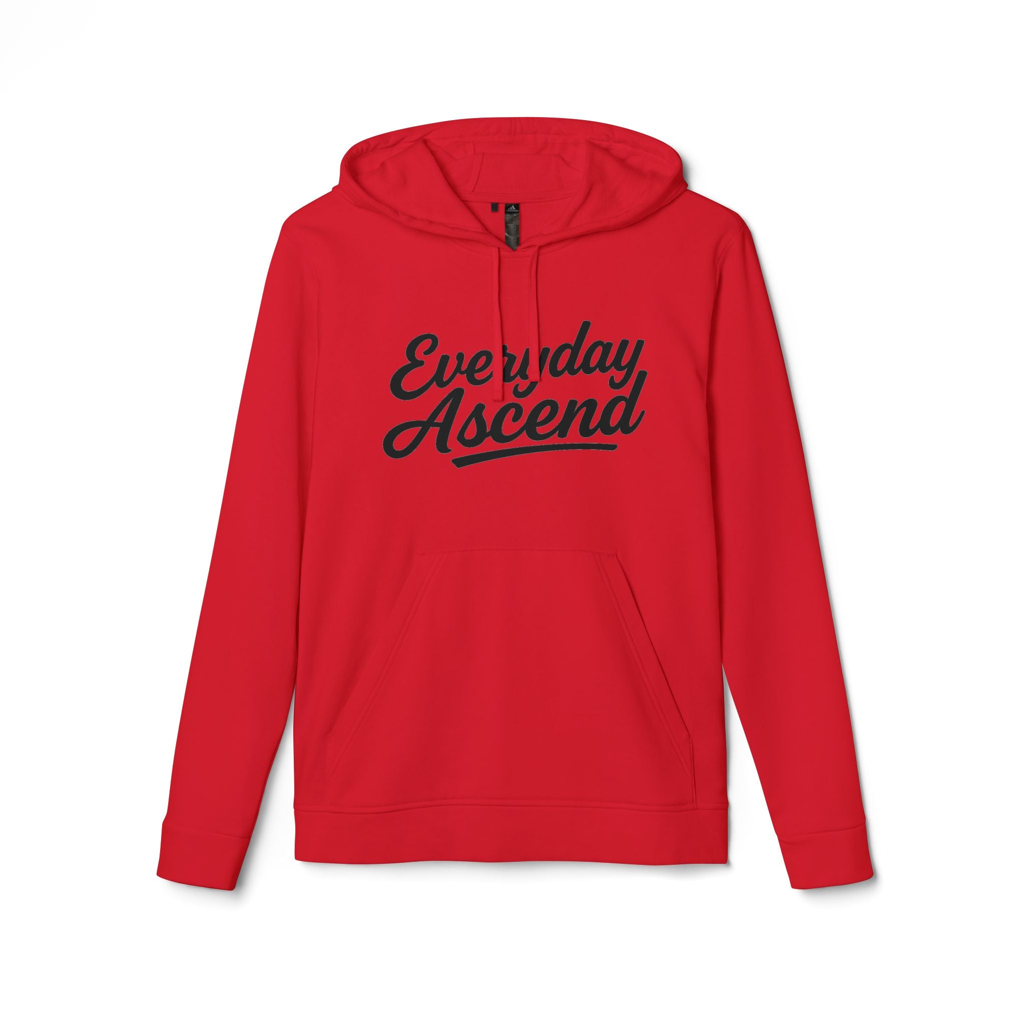 Adidas Everyday Ascend Hoodie — Black Script Motivational Pullover
