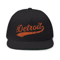 Detroit Vintage Script Embroidered Flat Bill