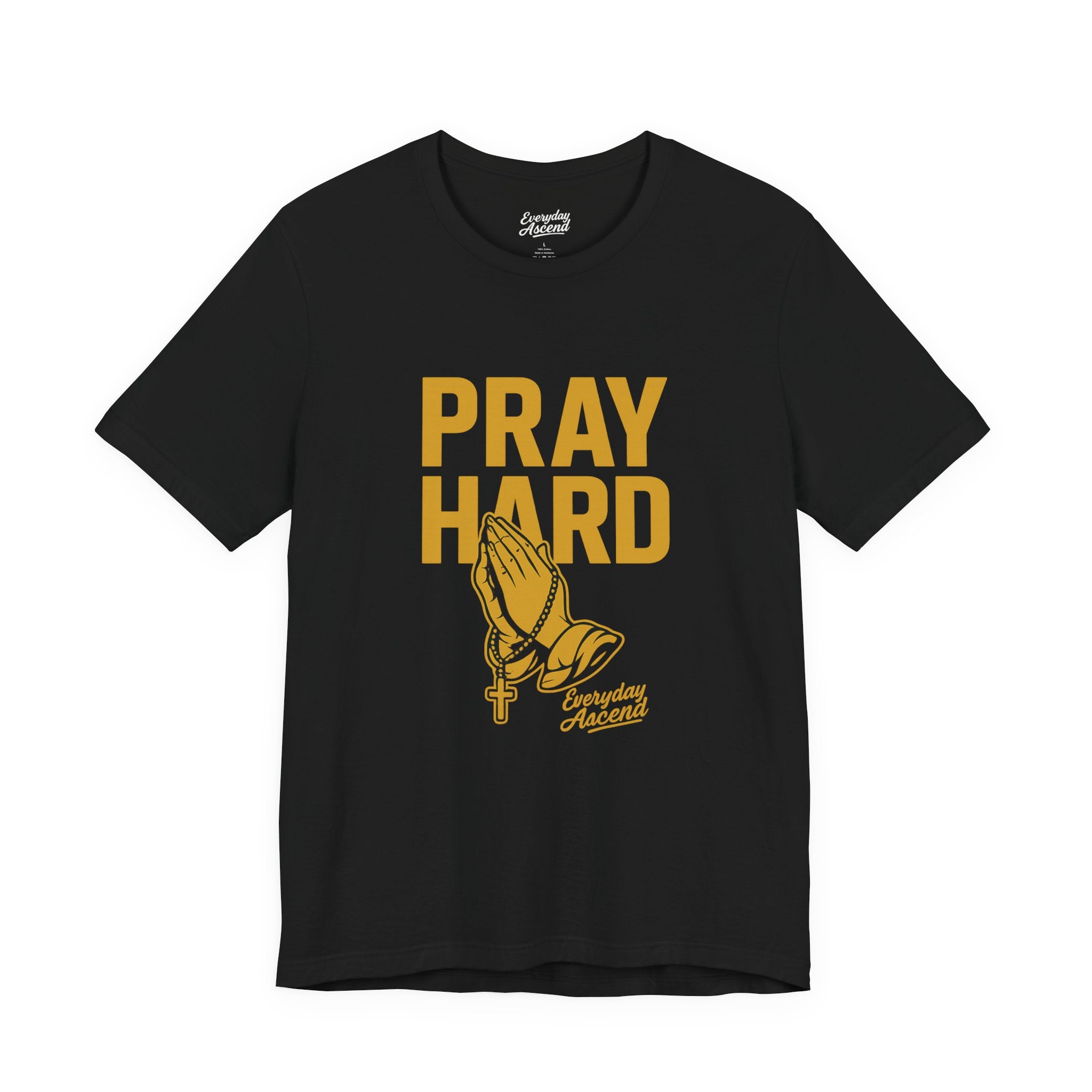 Pray Hard Black & Gold Drop