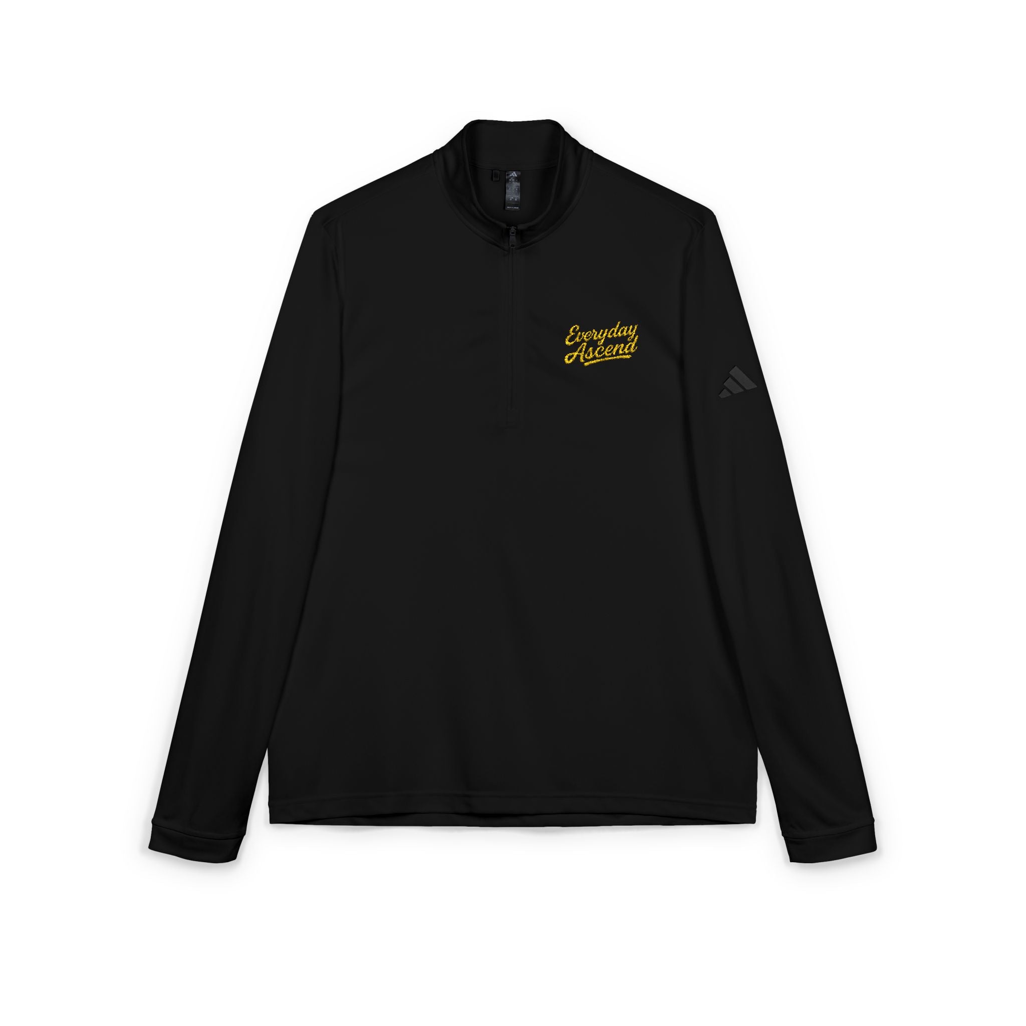 Adidas Ascend Black and Gold Signature Quarter Zip