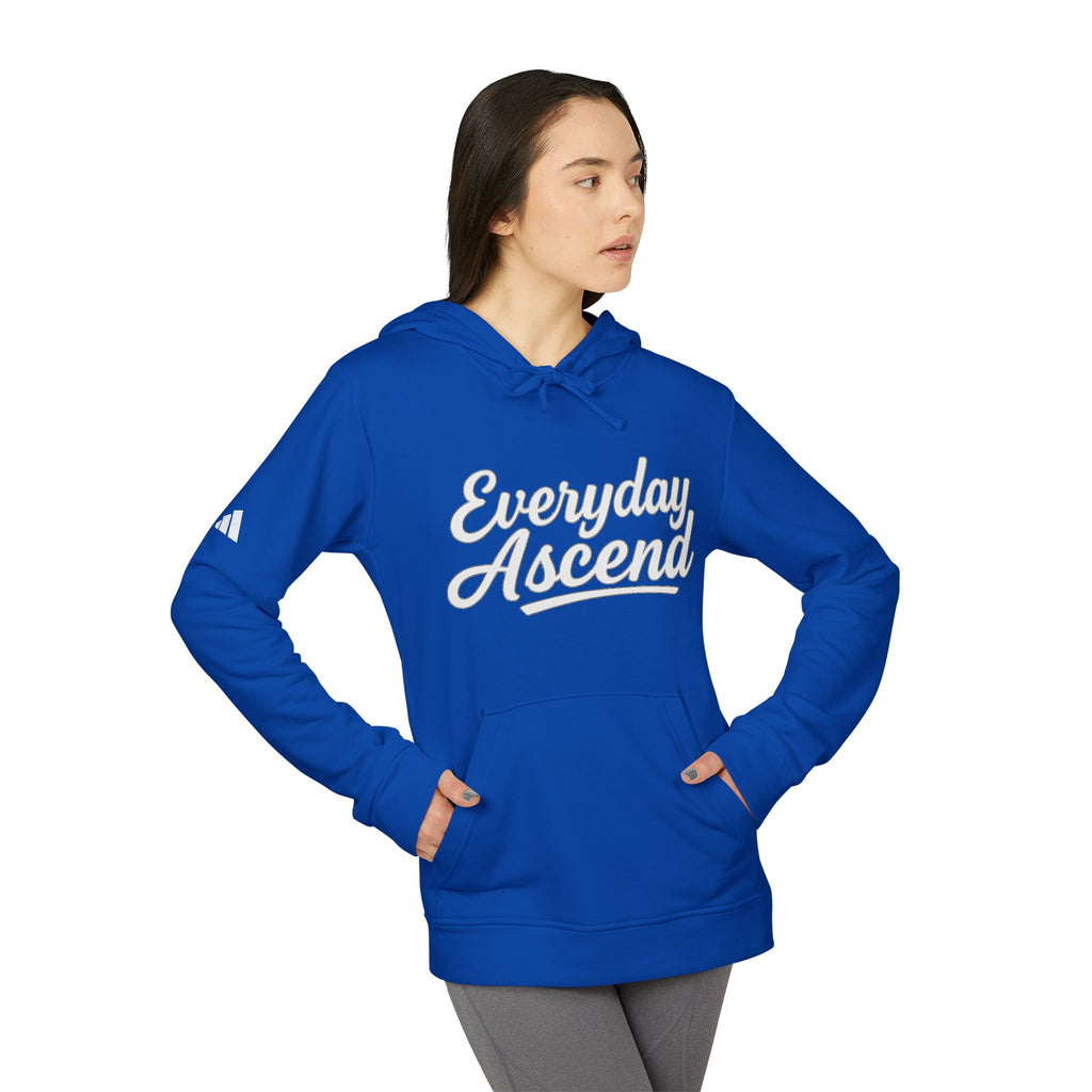 Adidas Everyday Ascend Hoodie — White Script Motivational Pullover