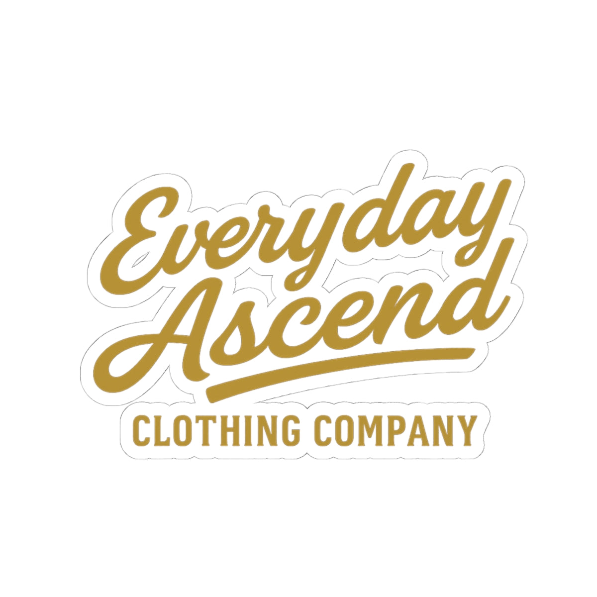 Gold Script Logo Kiss-Cut Sticker