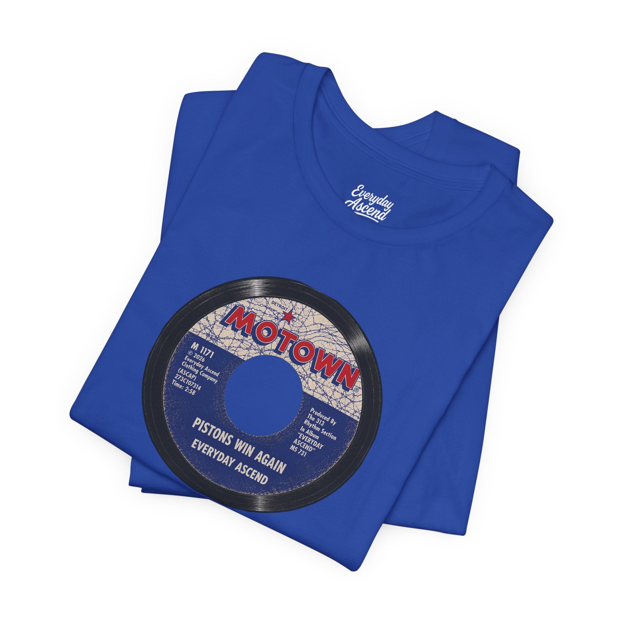 Everyday Ascend “Pistons Win Again” Vintage Record Tee