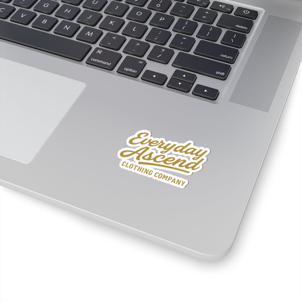 Gold Script Logo Kiss-Cut Sticker