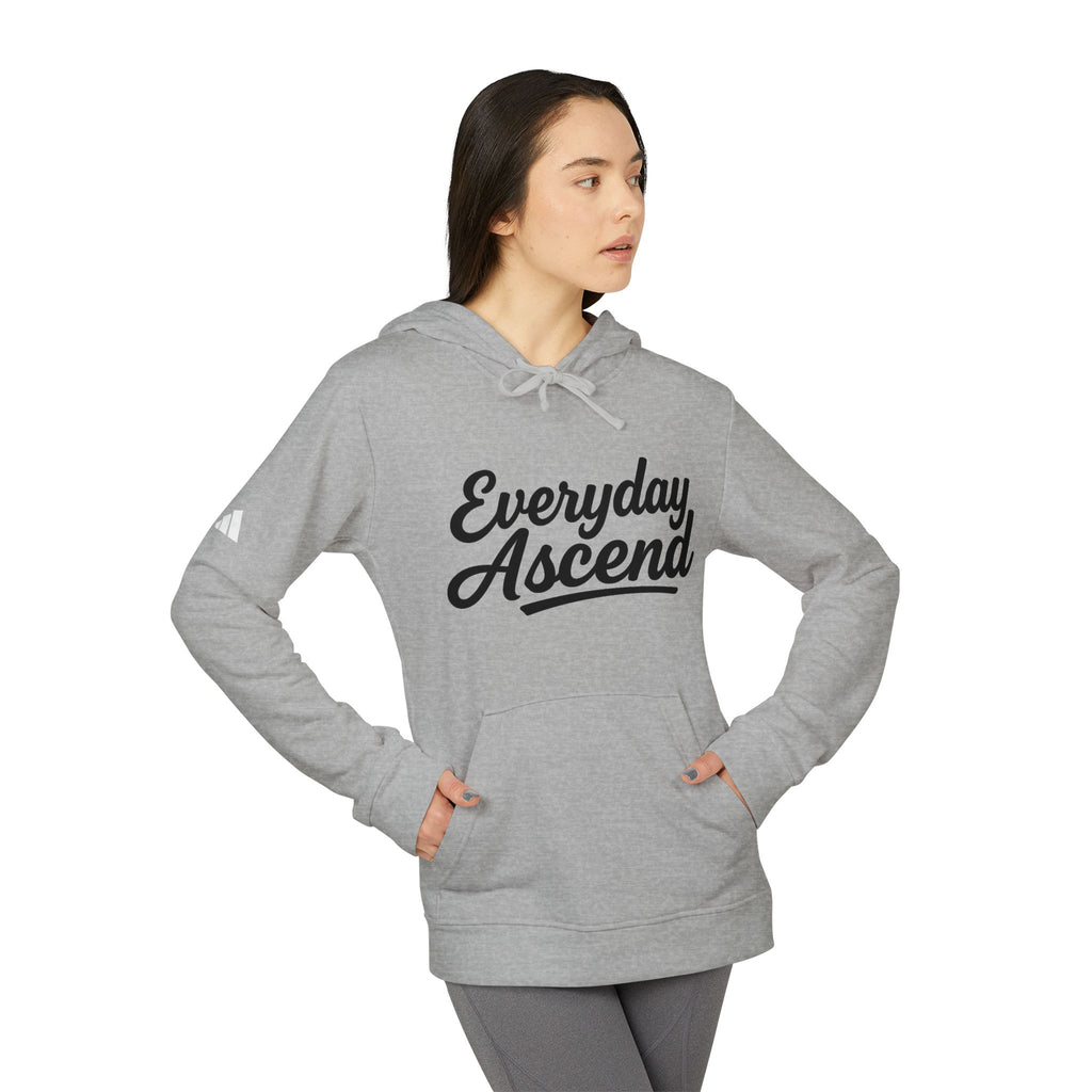 Adidas Everyday Ascend Hoodie — Black Script Motivational Pullover