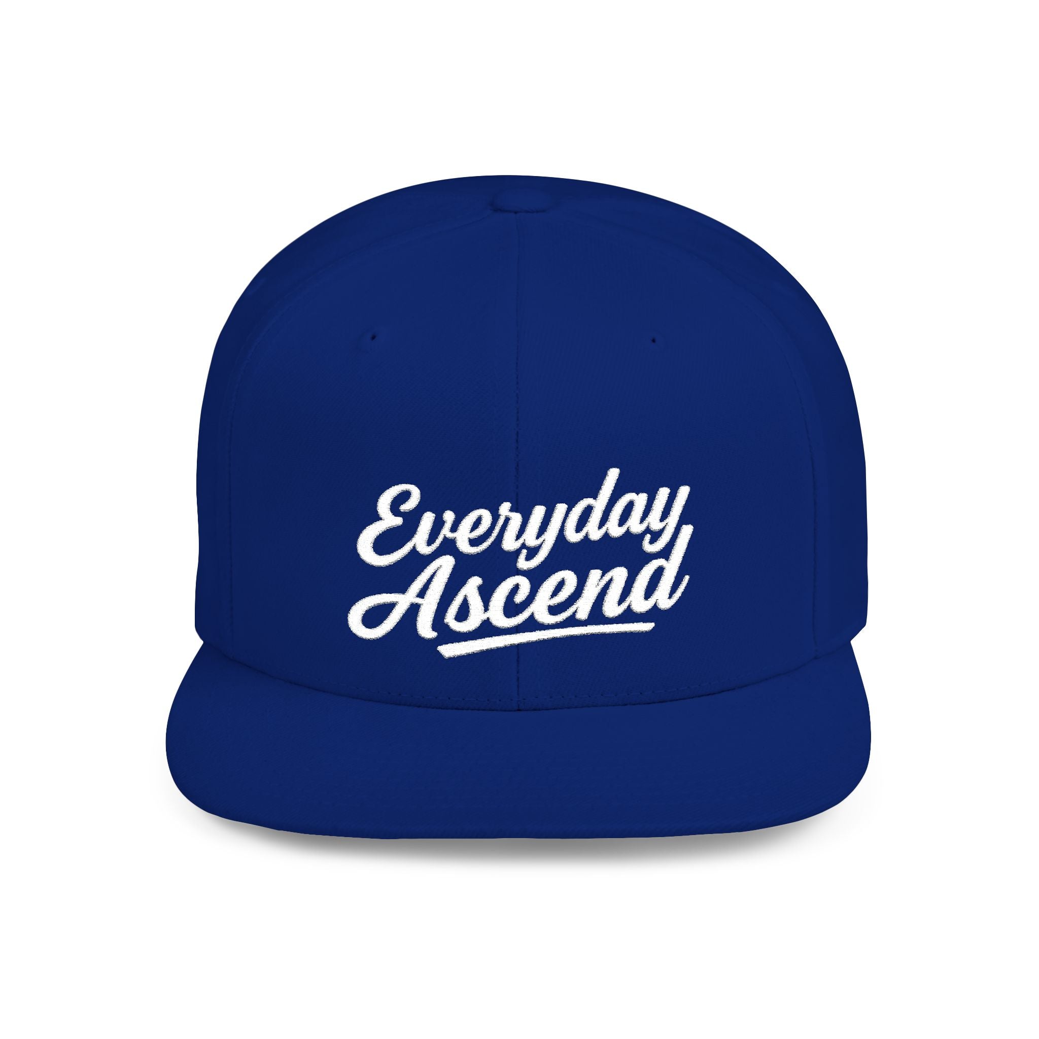 Everyday Ascend Flat Bill Snapback Hat Signature Script Logo