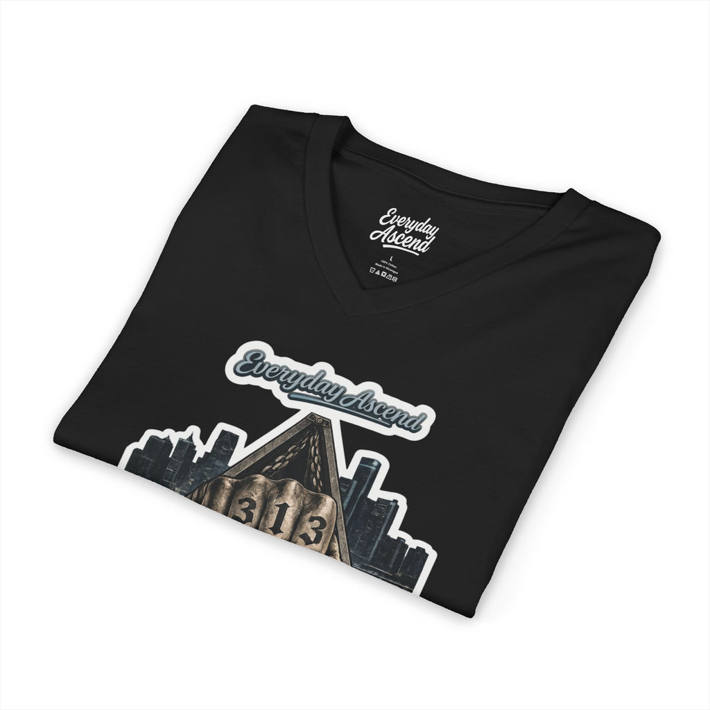Detroit 313 Fist V-Neck Tee