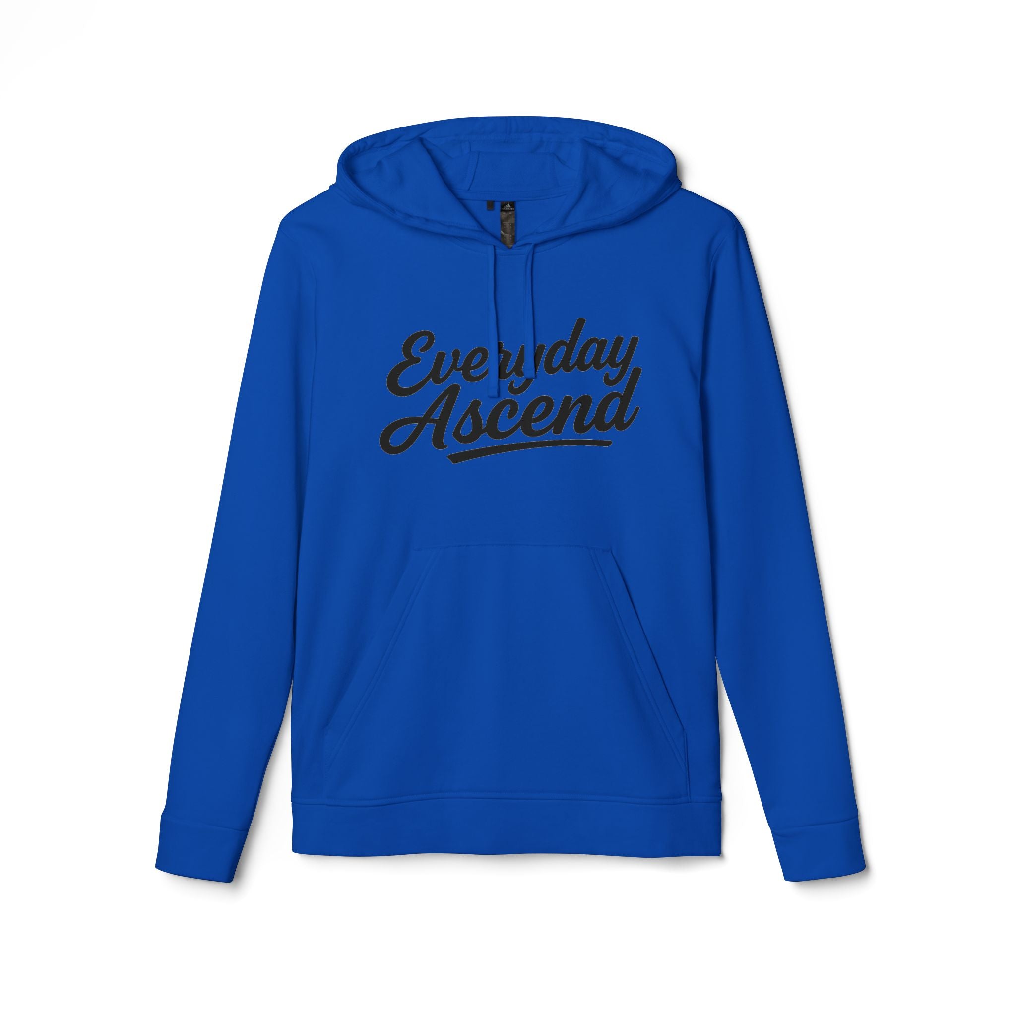 Adidas Everyday Ascend Hoodie — Black Script Motivational Pullover