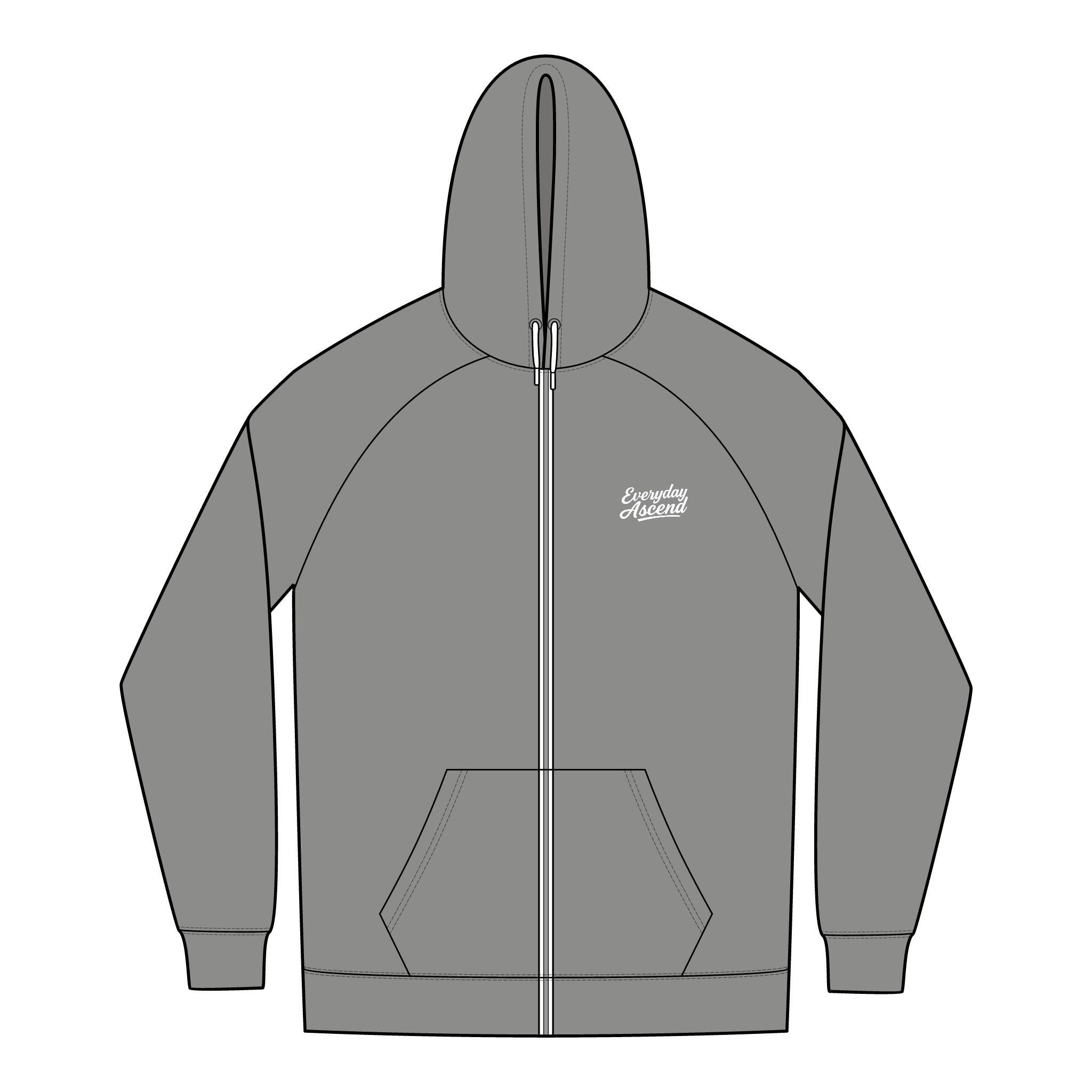 New Era Sueded Full-Zip Hoodie White Script – Premium Comfort + Everyday Style + Everyday Ascend