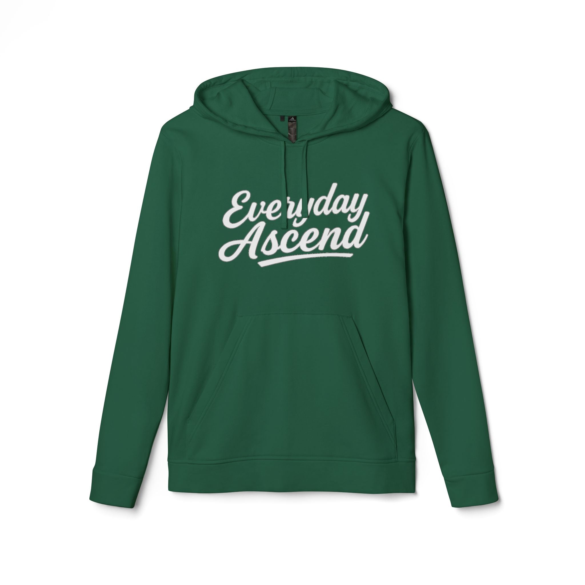 Adidas Everyday Ascend Hoodie — White Script Motivational Pullover