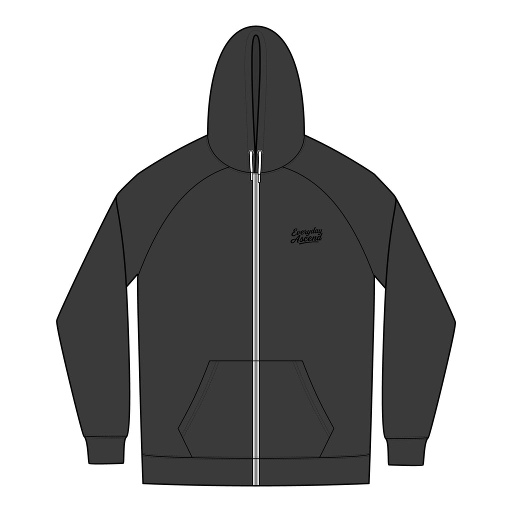 New Era Sueded Full-Zip Hoodie Black Script – Premium Comfort + Everyday Style + Everyday Ascend