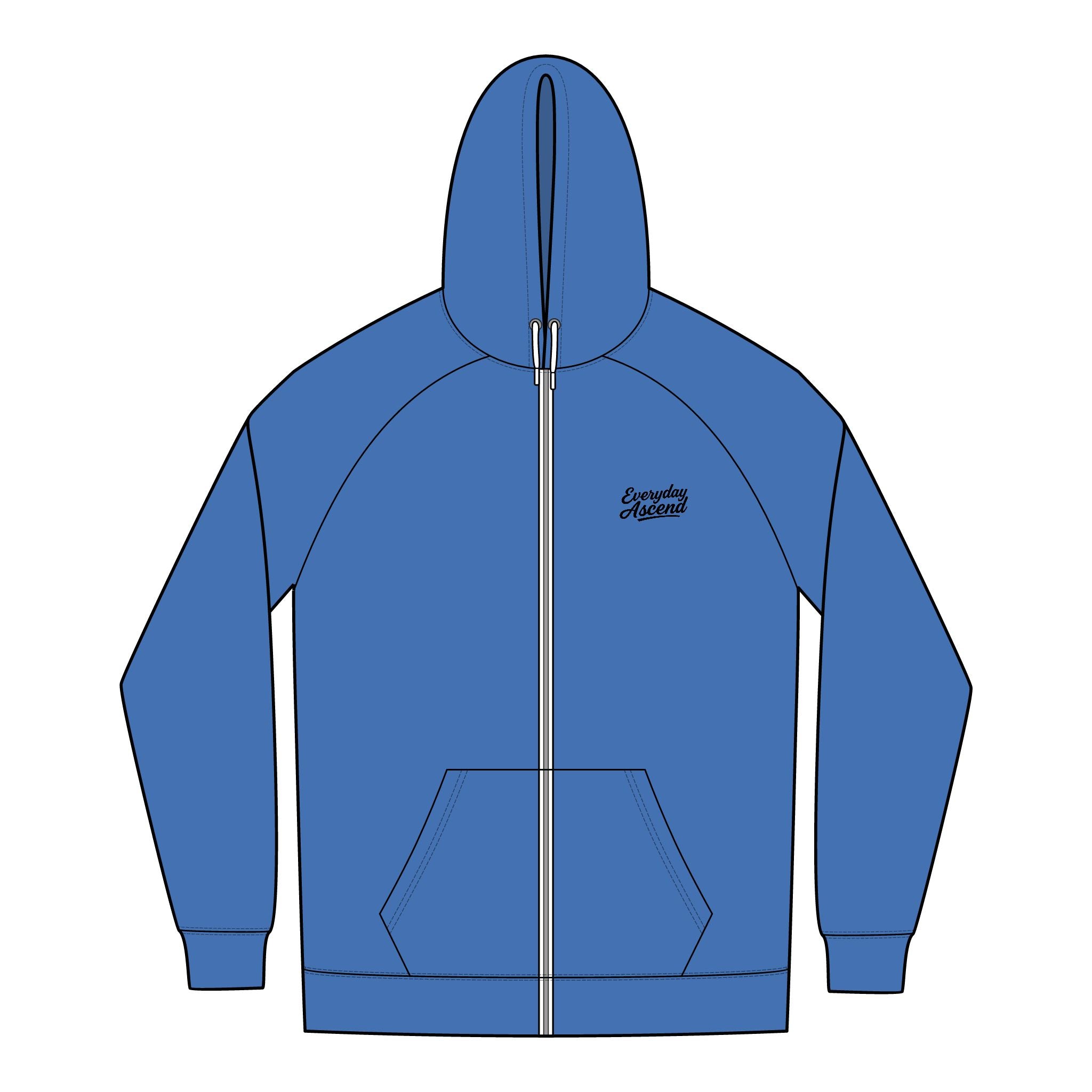 New Era Sueded Full-Zip Hoodie Black Script – Premium Comfort + Everyday Style + Everyday Ascend