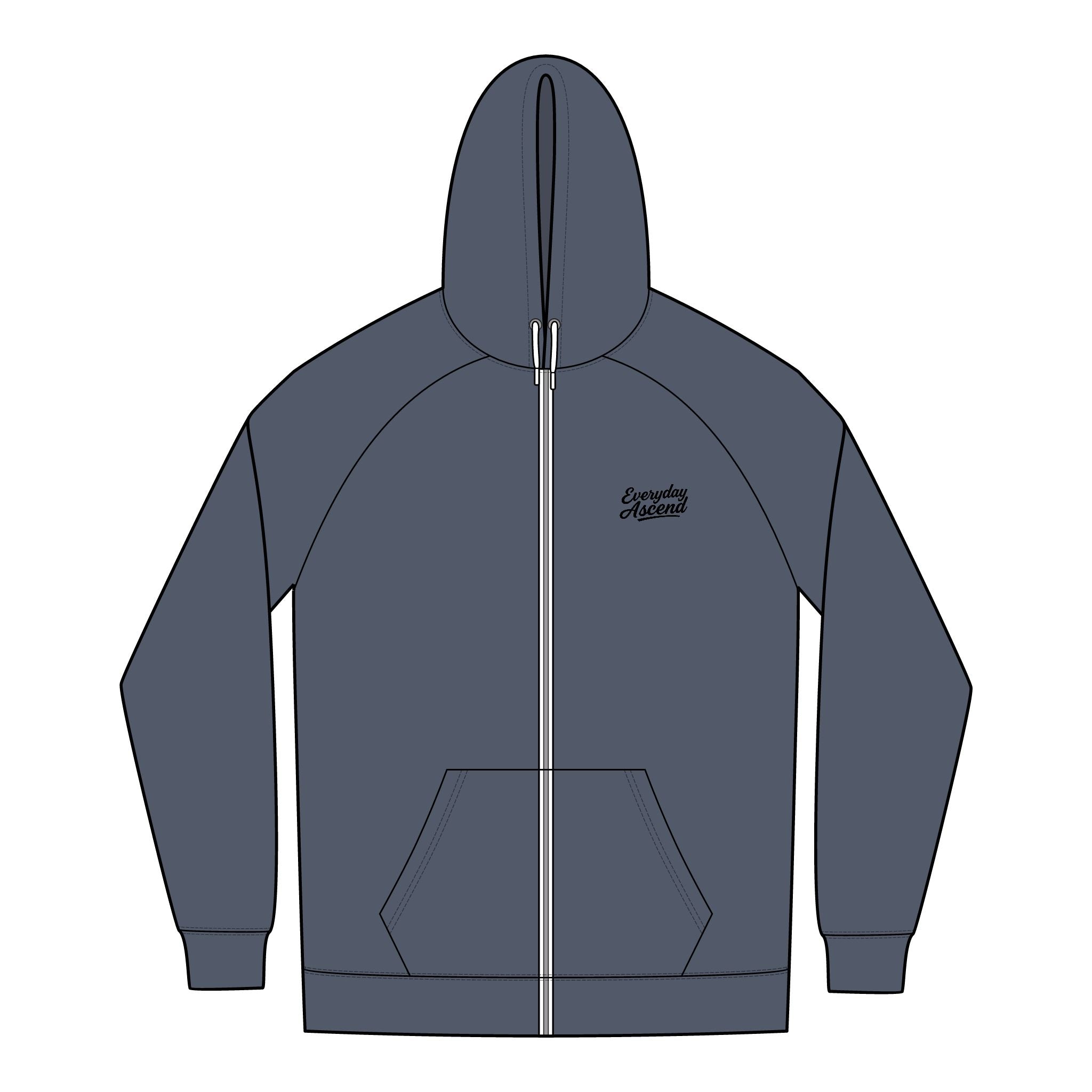 New Era Sueded Full-Zip Hoodie Black Script – Premium Comfort + Everyday Style + Everyday Ascend