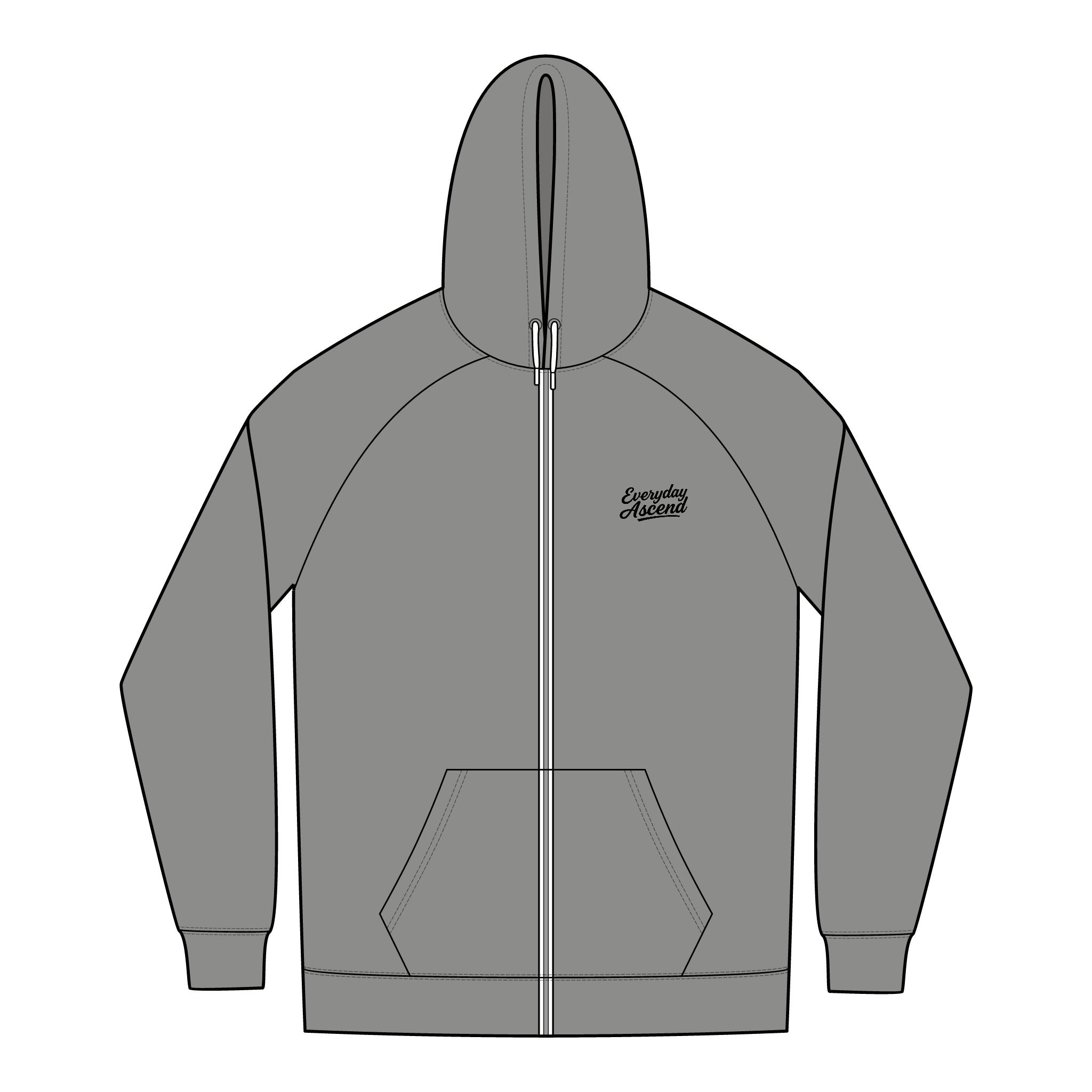 New Era Sueded Full-Zip Hoodie Black Script – Premium Comfort + Everyday Style + Everyday Ascend