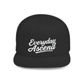 White Signature Script Flat Bill Hat