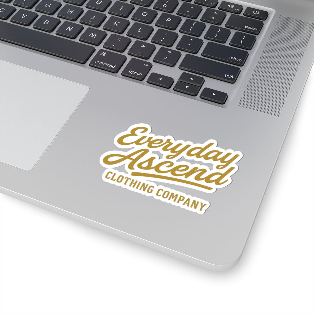 Gold Script Logo Kiss-Cut Sticker