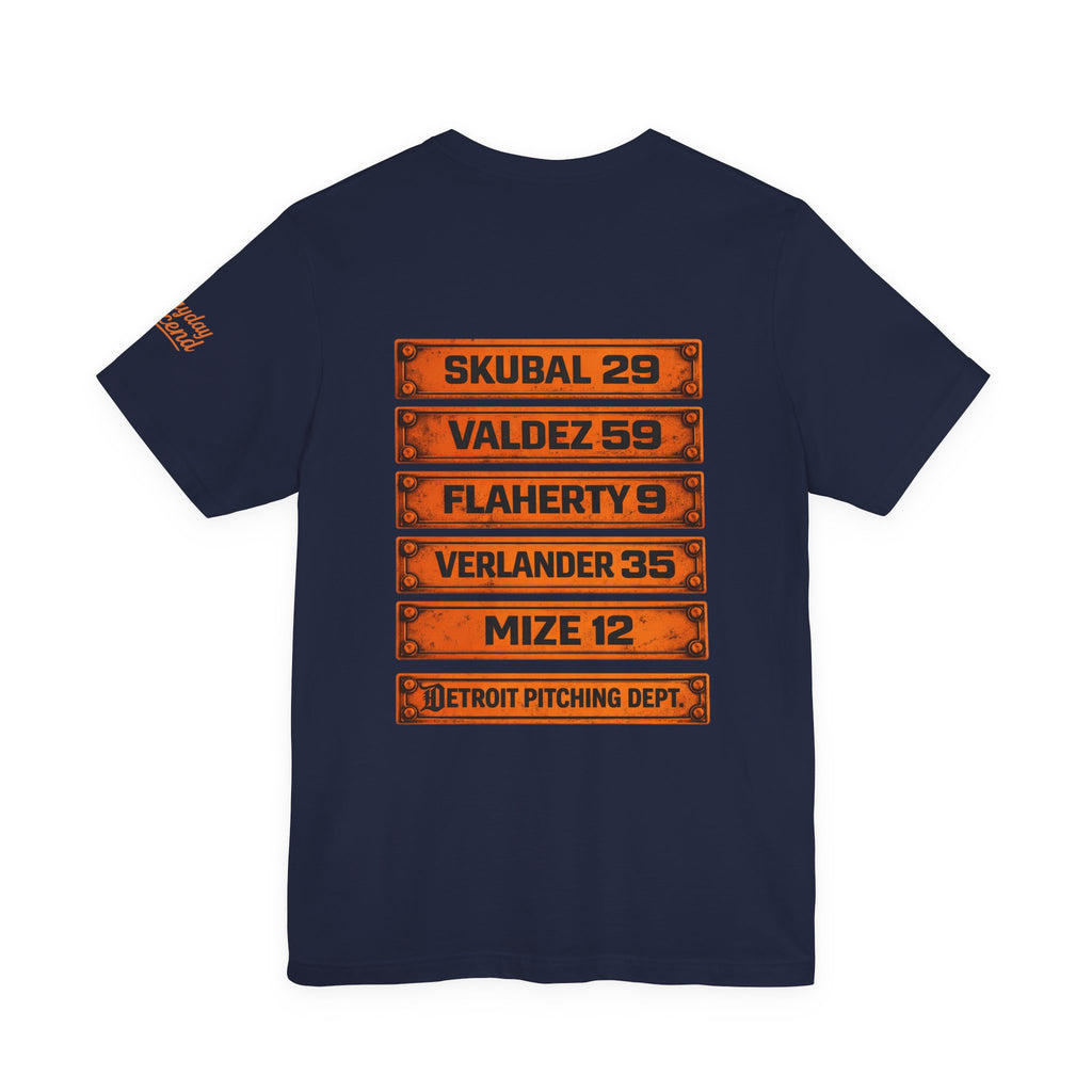Detroit Retro Detroit Pitching Dept. Tee