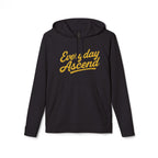 Adidas Everyday Ascend hoodie black and gold signature script motivational pullover