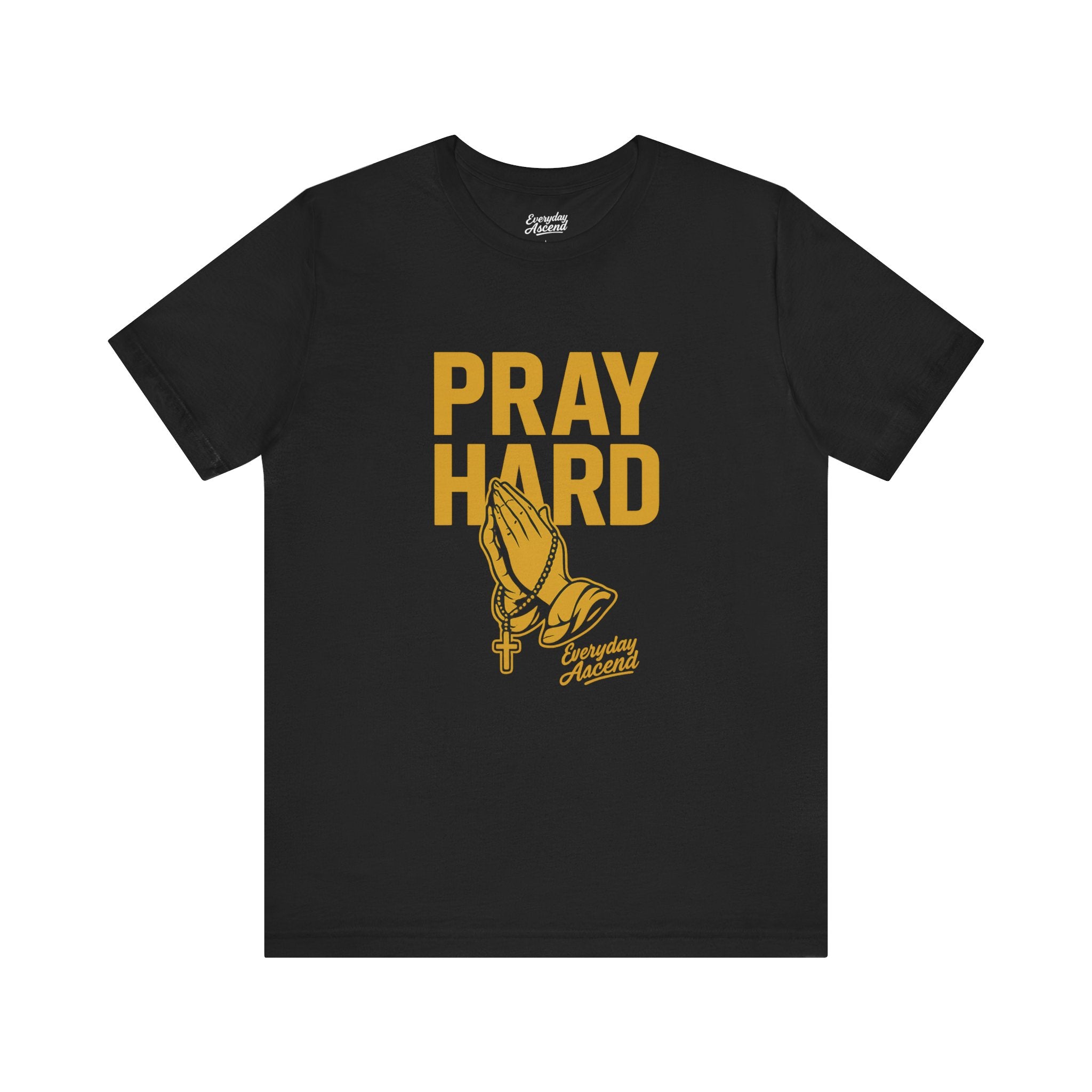 Pray Hard Black & Gold Drop