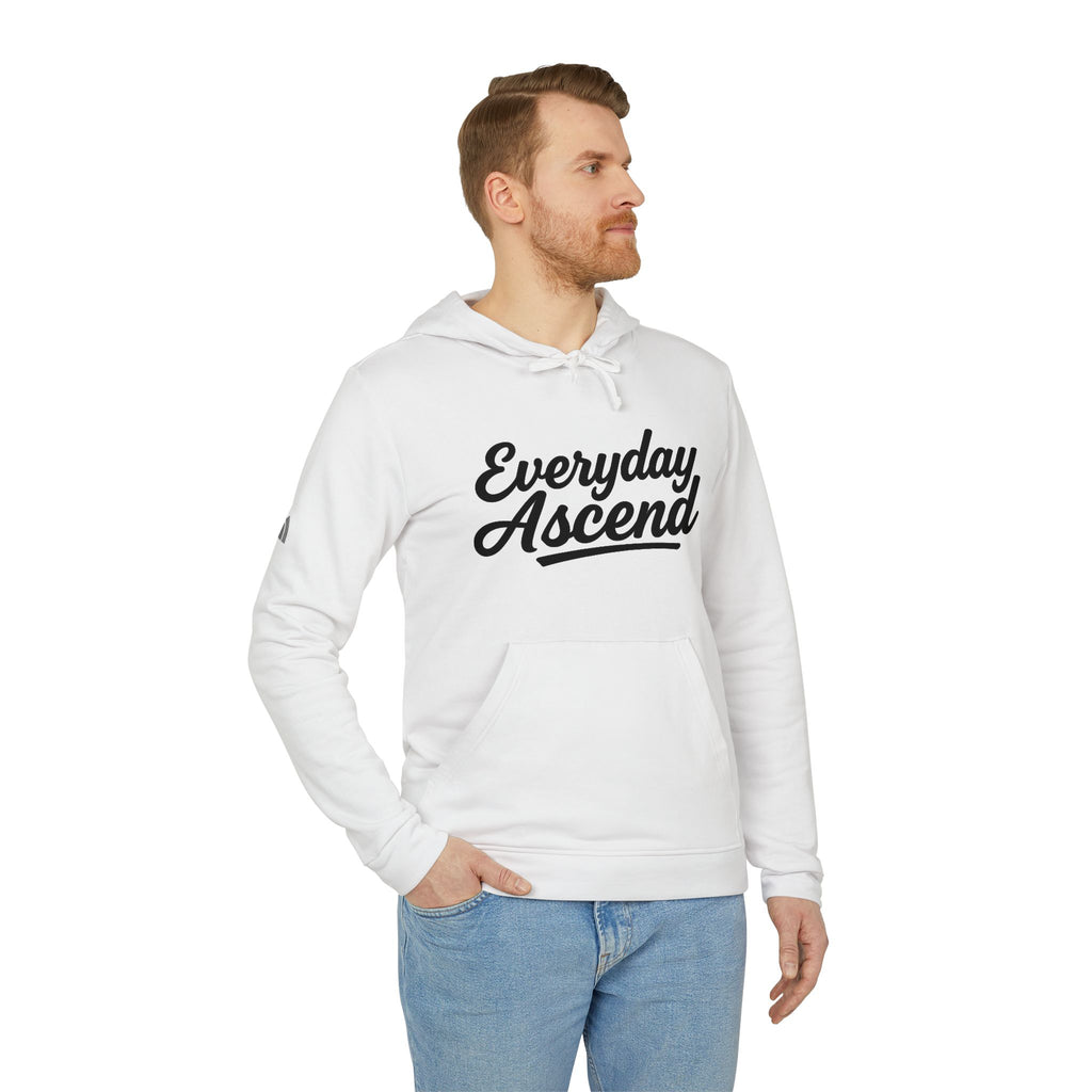 Adidas Everyday Ascend Hoodie — Black Script Motivational Pullover