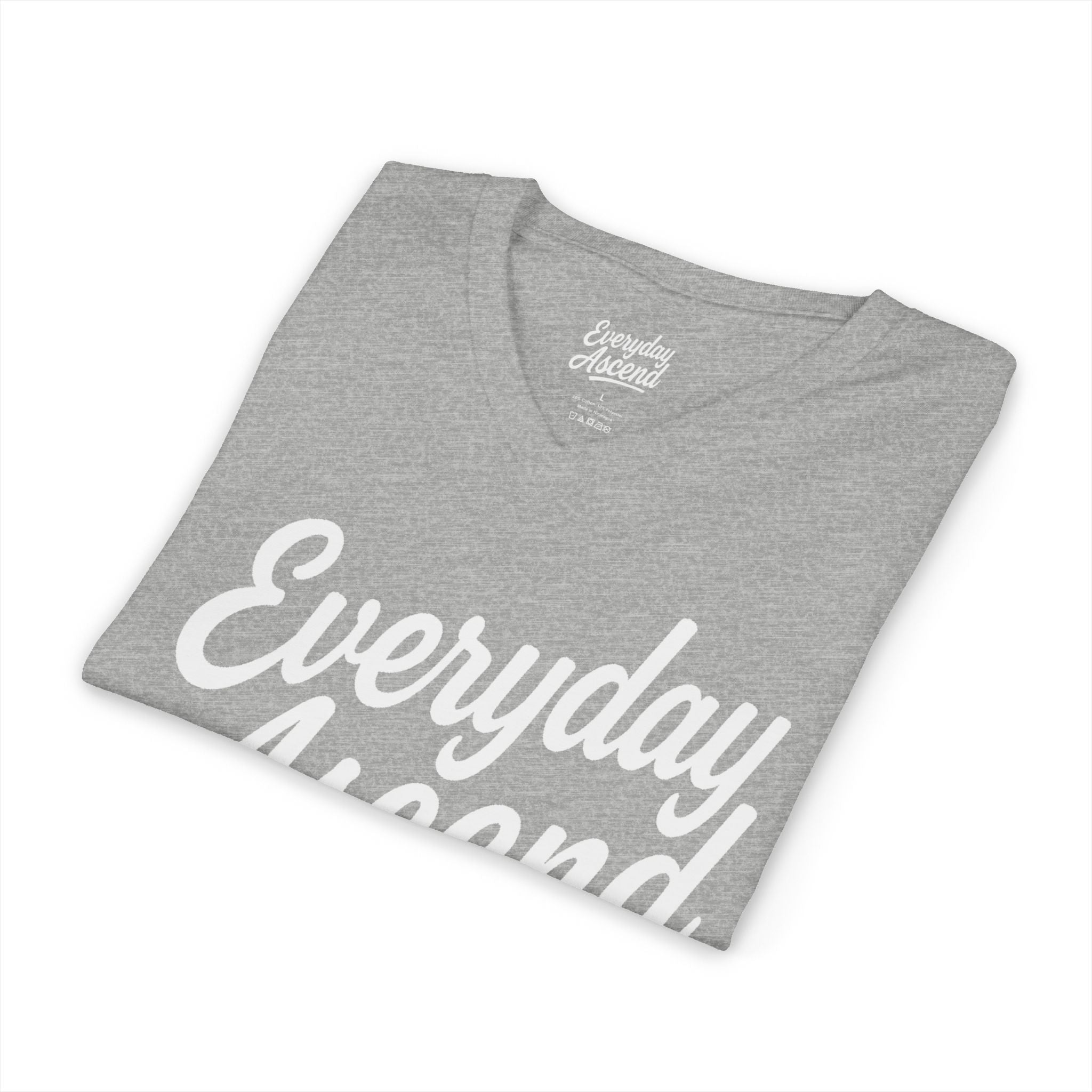 Signature White Script V-Neck Tee