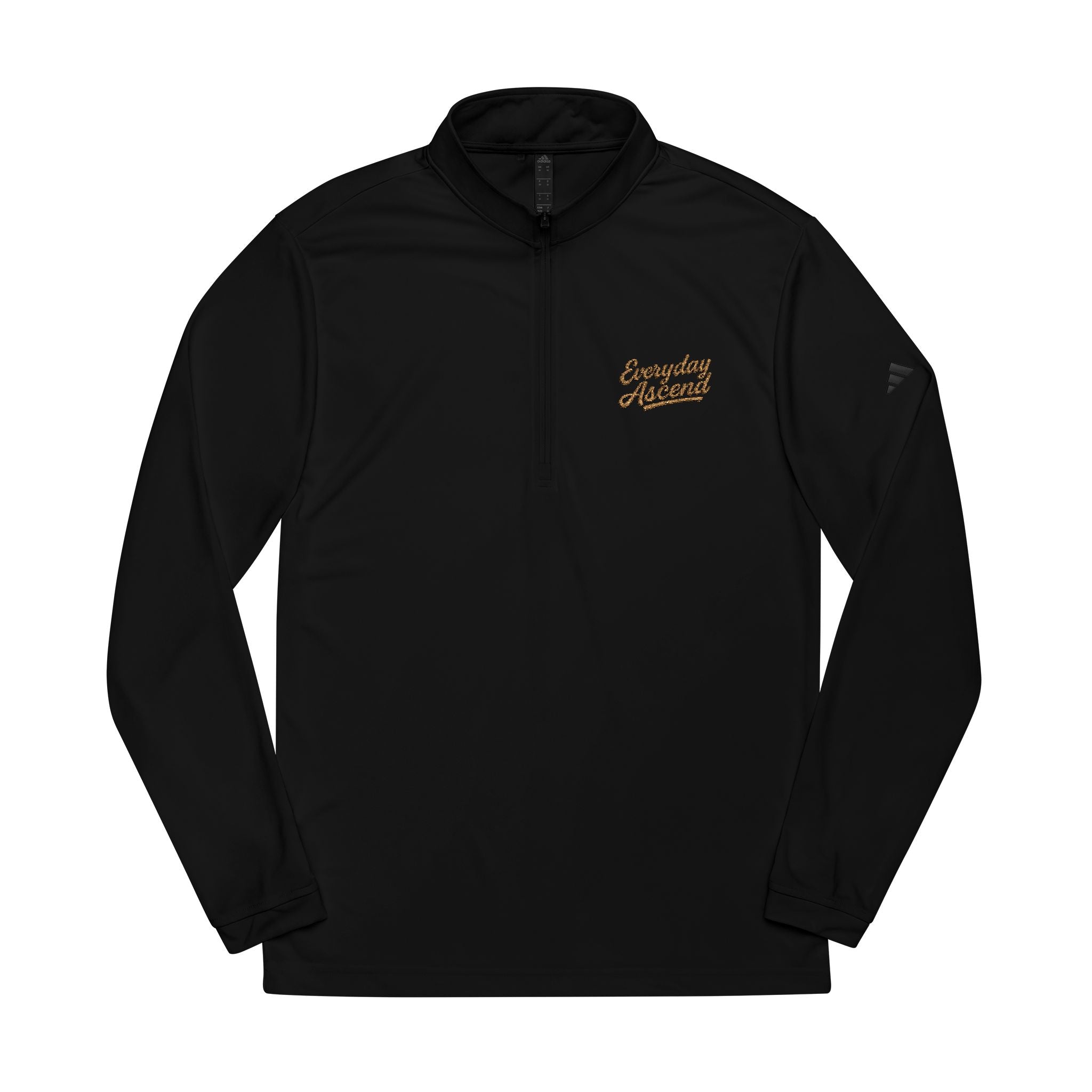 Adidas Ascend Black and Gold Signature Quarter Zip