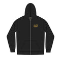 Black & Gold Signature Script Zip Hoodie