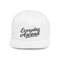 Black Signature Script Flat Bill Hat