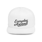 Black Signature Script Flat Bill Hat