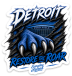 Detroit Restore The Roar Football Die Cut Sticker by Everyday Ascend