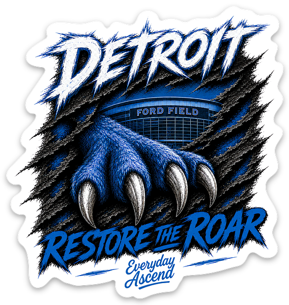 Detroit Restore The Roar Die Cut Sticker