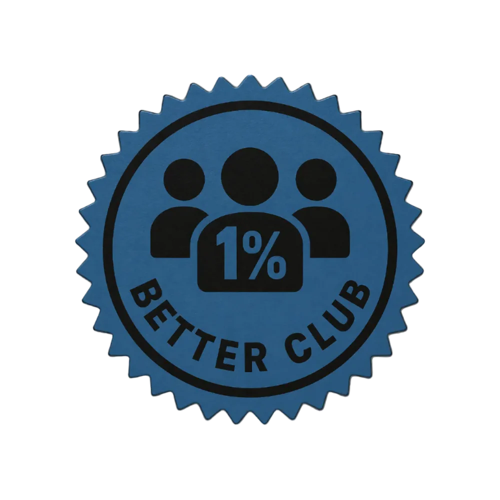 Everyday Ascend 1% Better club Badge Sticker