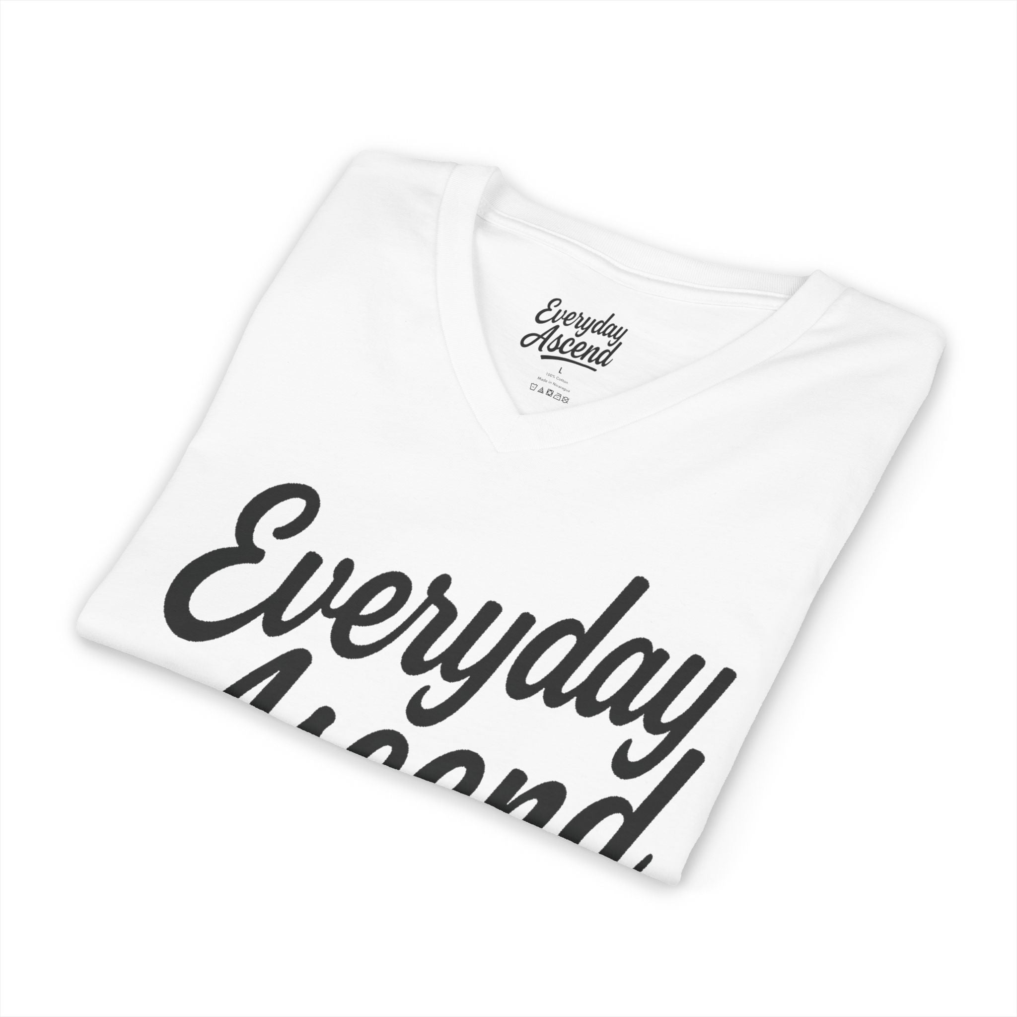 Signature Black Script V-Neck Tee