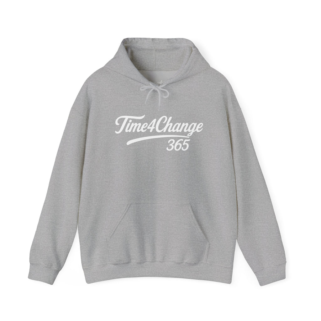 Time4Change Collab Hooded Sweatshirt, White Script Logo