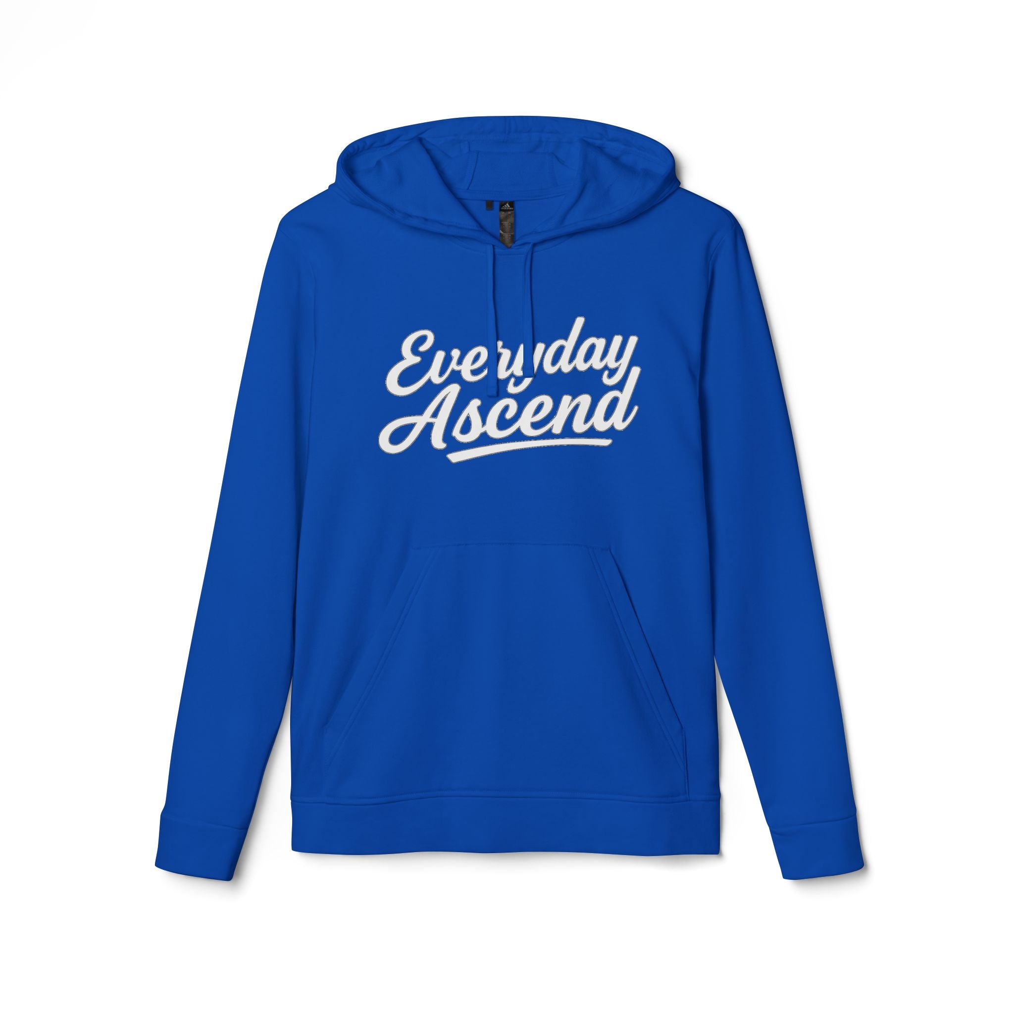 Adidas Everyday Ascend Hoodie — White Script Motivational Pullover
