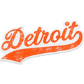 Detroit Vintage Script Sticker