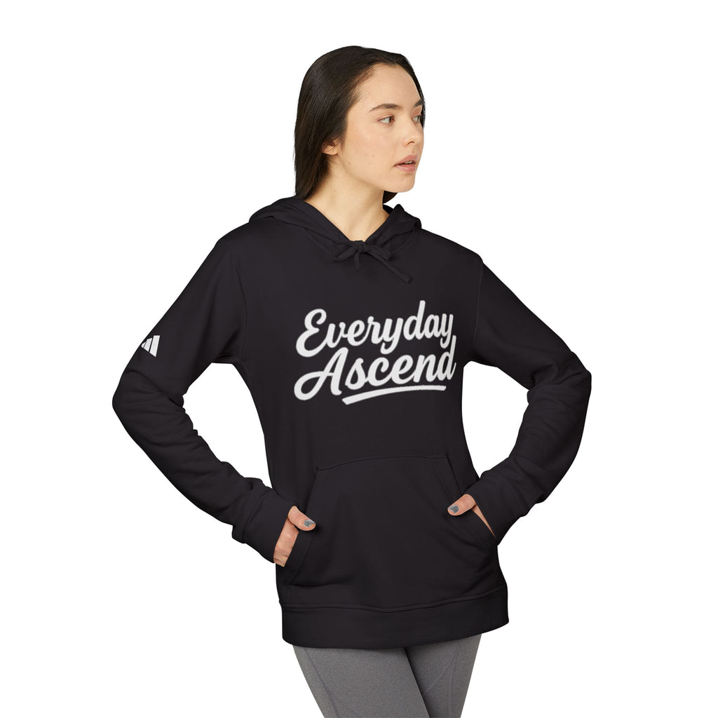 Adidas Everyday Ascend Hoodie — White Script Motivational Pullover