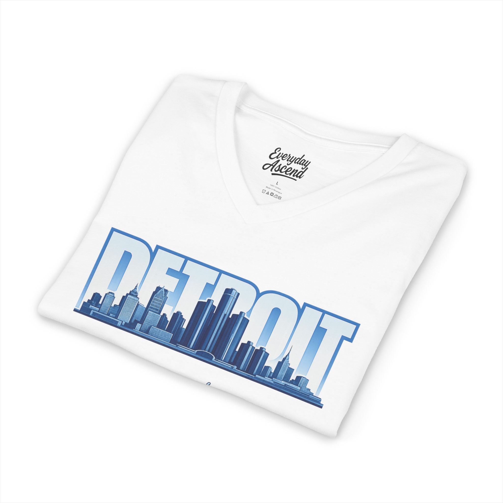 Detroit Skyline V-Neck Tee