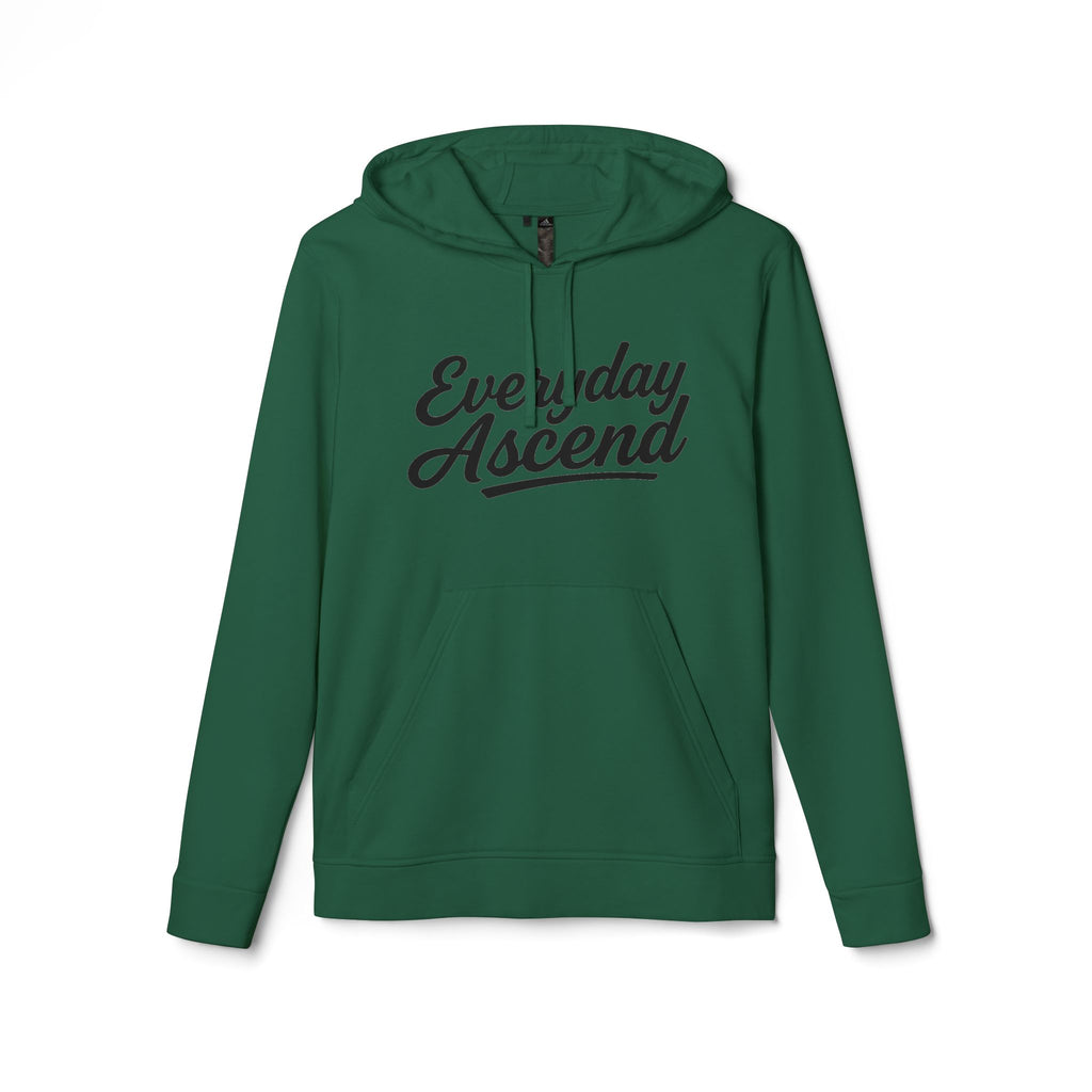 Adidas Everyday Ascend Hoodie — Black Script Motivational Pullover