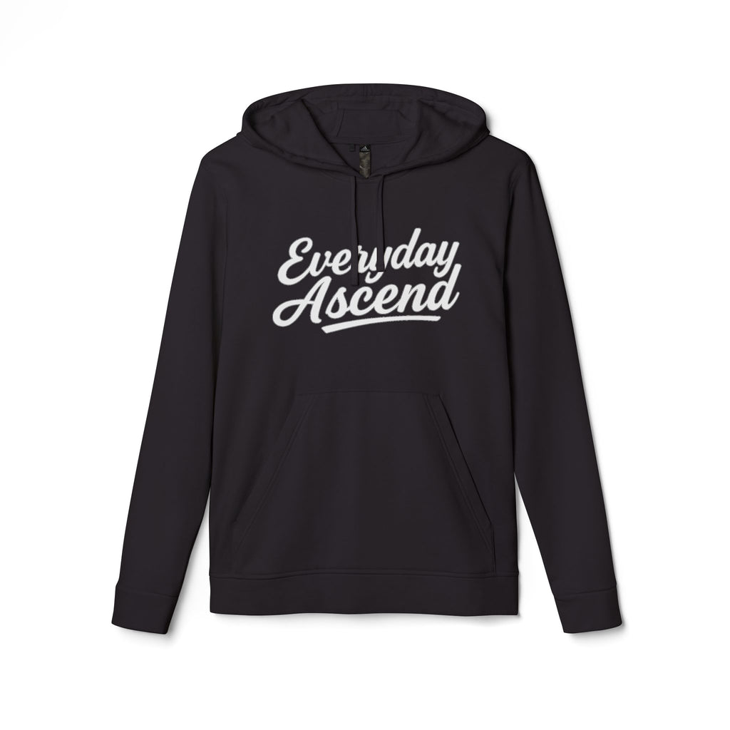 Adidas Everyday Ascend Hoodie — White Script Motivational Pullover