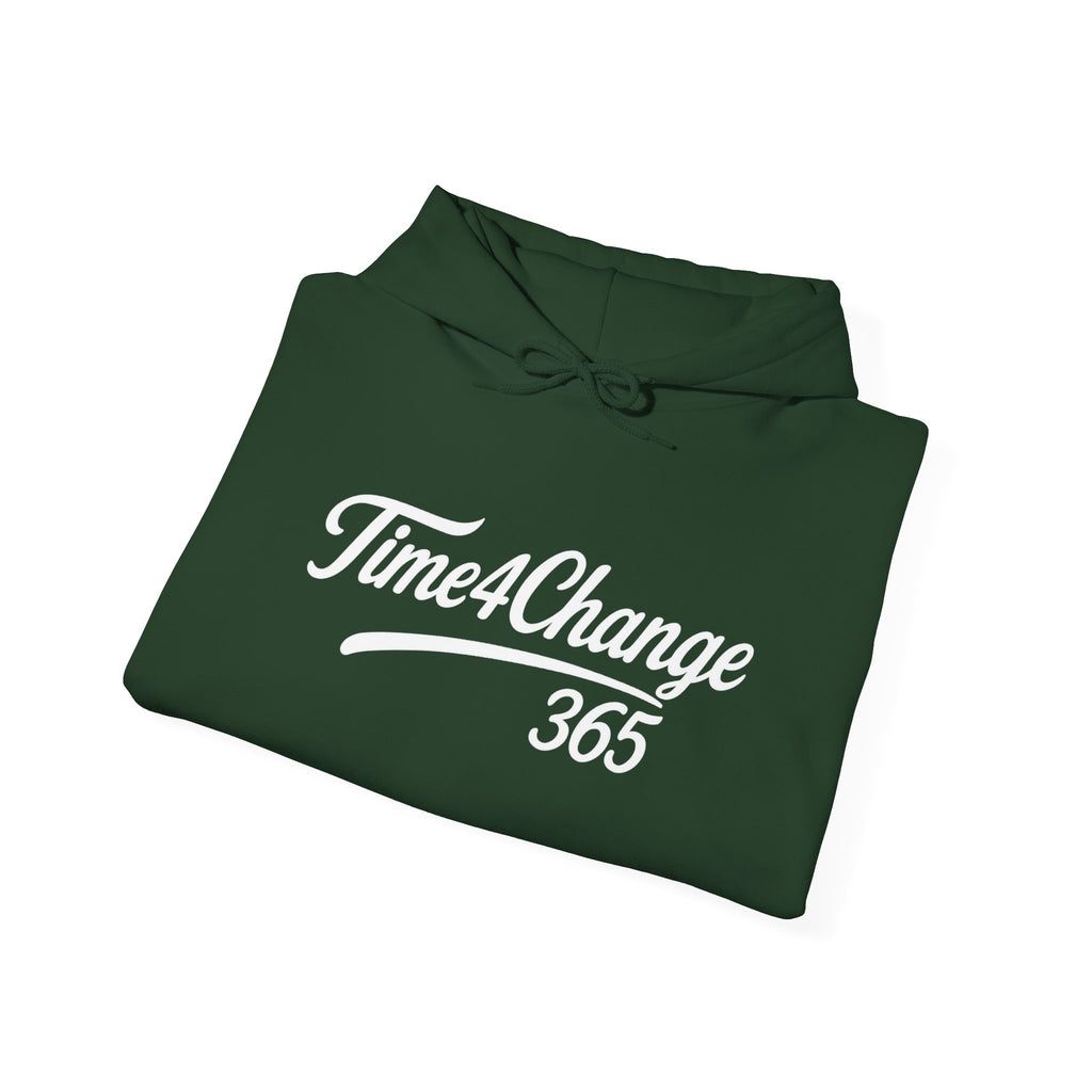 Time4Change Collab Hooded Sweatshirt, White Script Logo