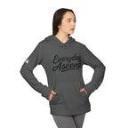 Adidas Everyday Ascend Hoodie — Black Script Motivational Pullover