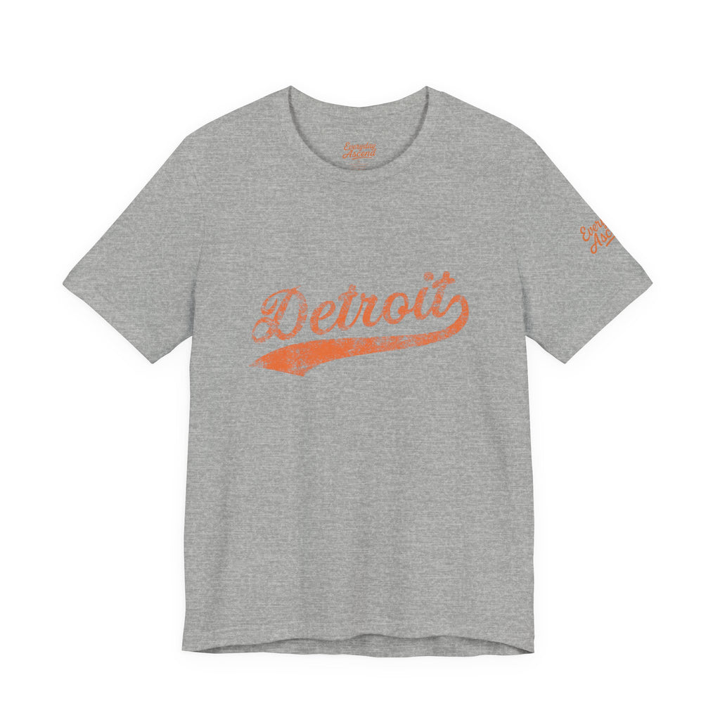 Detroit Vintage Script Graphic T Shirt by Everyday Ascend
